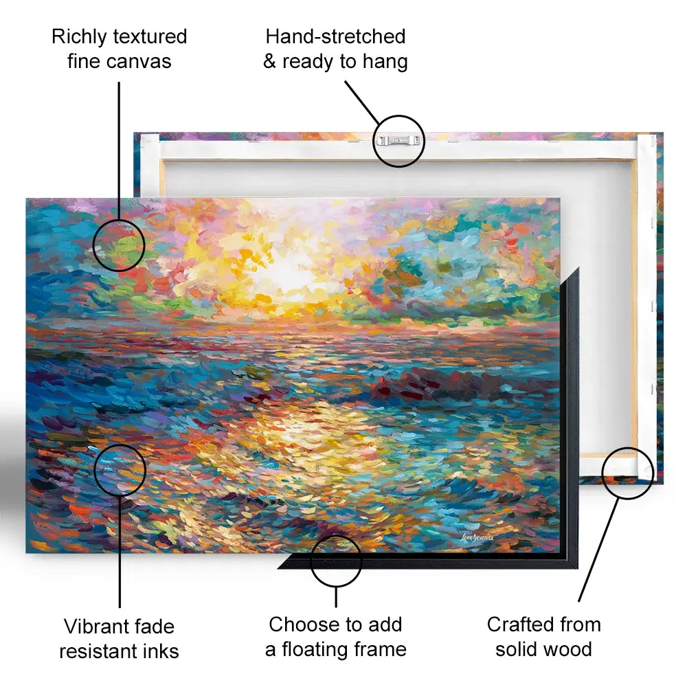 Mediterranean Sunset Oversized Canvas Print Mediterranean Sunset Oversized Canvas Print wall art product Leon Devenice