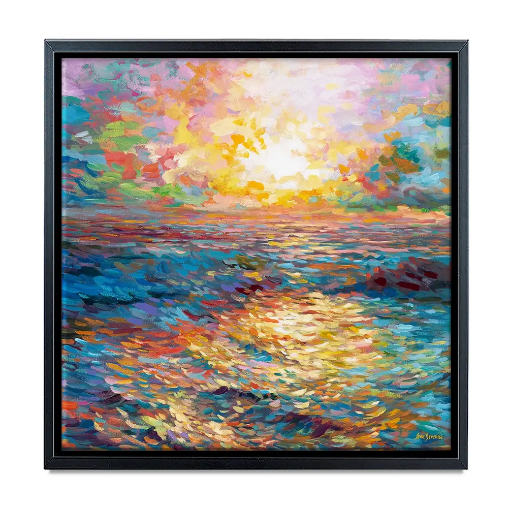 Mediterranean Sunset Square Canvas Print Mediterranean Sunset Square Canvas Print wall art product Leon Devenice