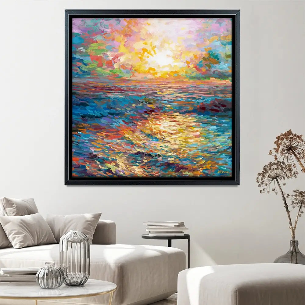 Mediterranean Sunset Square Canvas Print Mediterranean Sunset Square Canvas Print wall art product Leon Devenice
