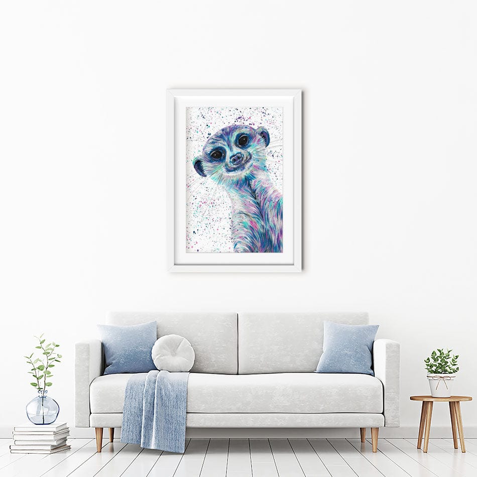 Meerkat Mervin Framed Art Print wall art product Emma LC Art