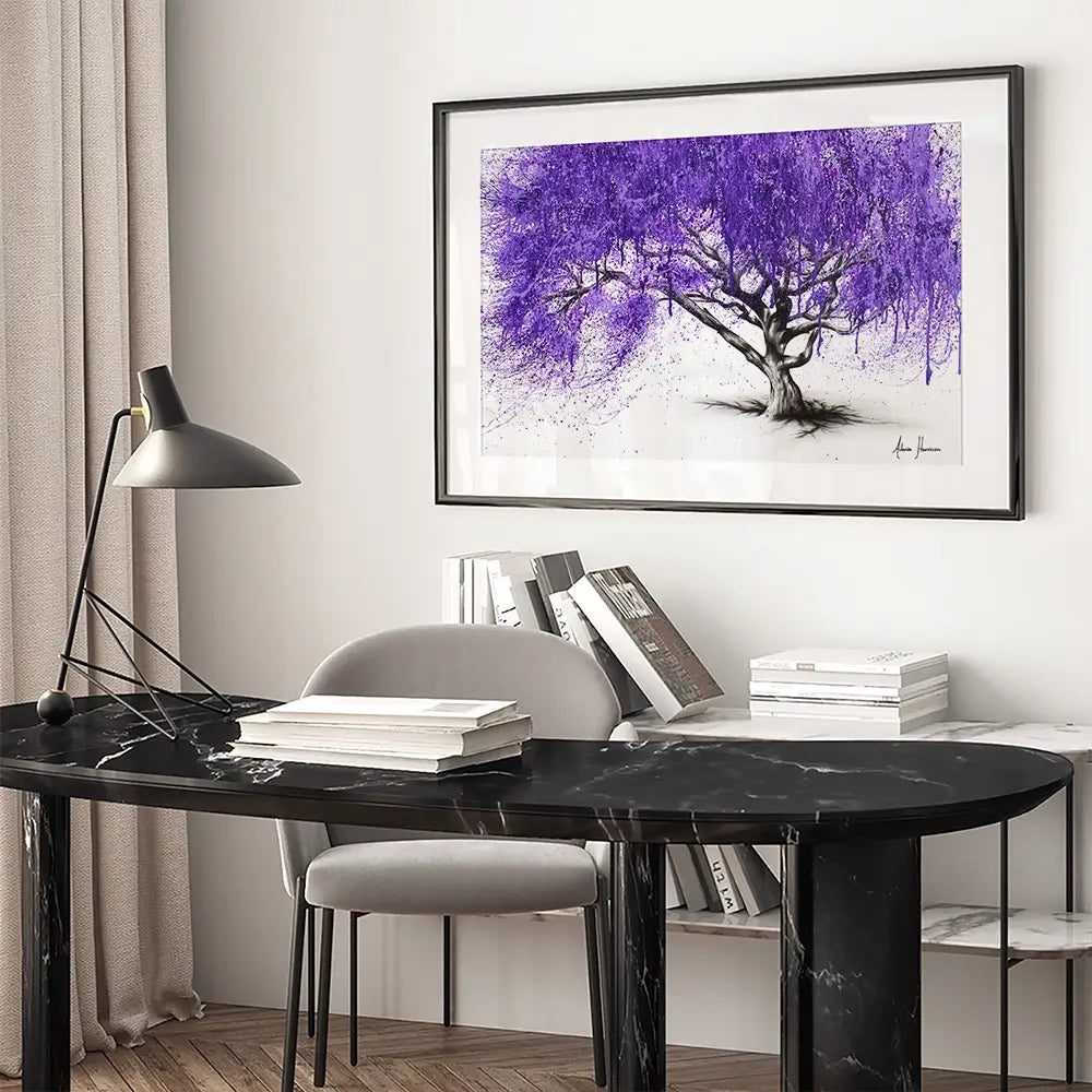 Meet You At The Jacaranda Framed Art Print Meet You At The Jacaranda Framed Art Print wall art product Ashvin Harrison