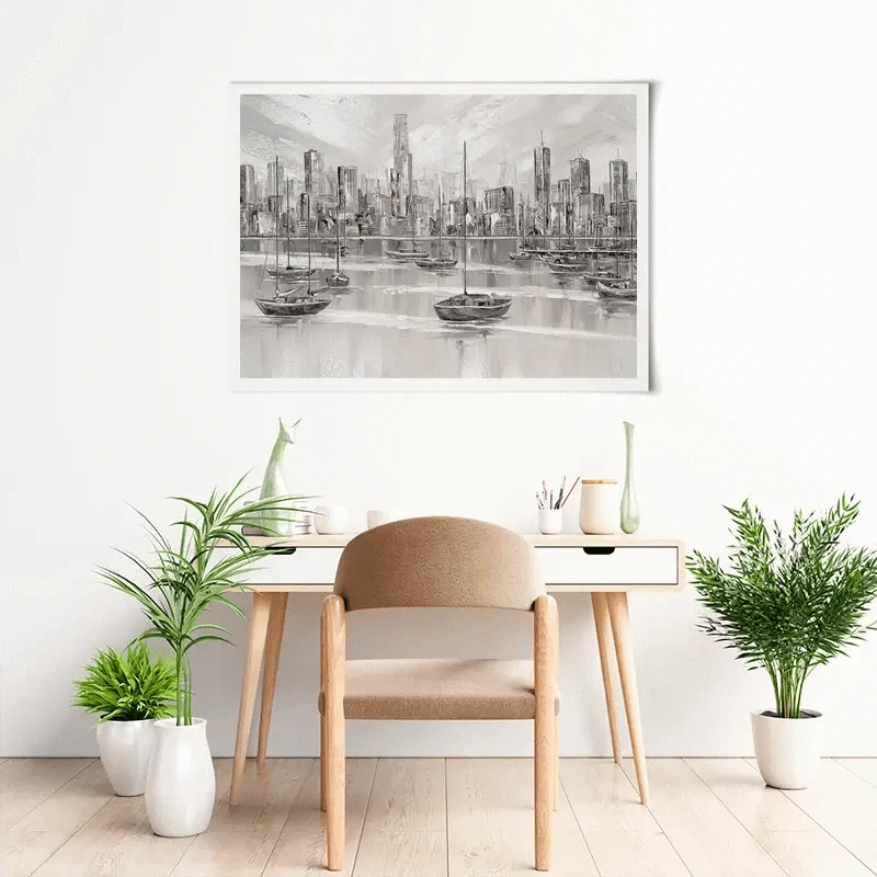 Melbourne City Skyline Art Print Melbourne City Skyline Art Print wall art product Isabella Karolewicz