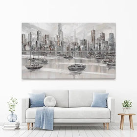 Melbourne City Skyline Canvas Print Melbourne City Skyline Canvas Print wall art product Isabella Karolewicz