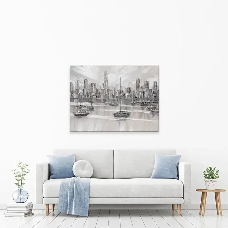Melbourne City Skyline Canvas Print Melbourne City Skyline Canvas Print wall art product Isabella Karolewicz