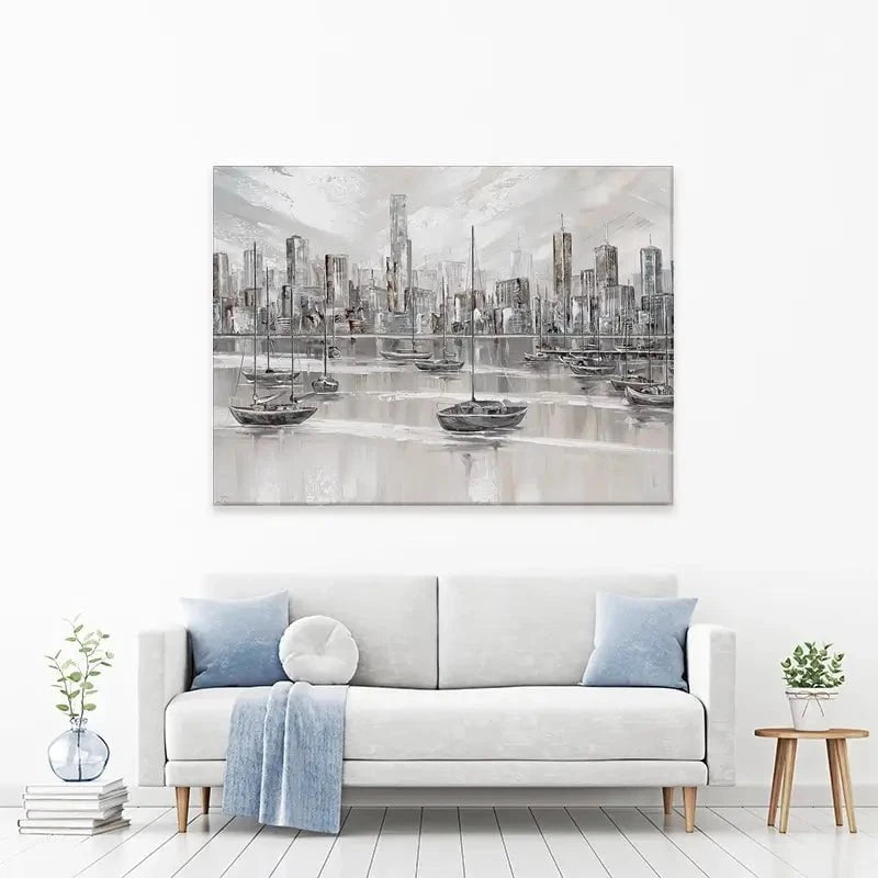 Melbourne City Skyline Canvas Print Melbourne City Skyline Canvas Print wall art product Isabella Karolewicz