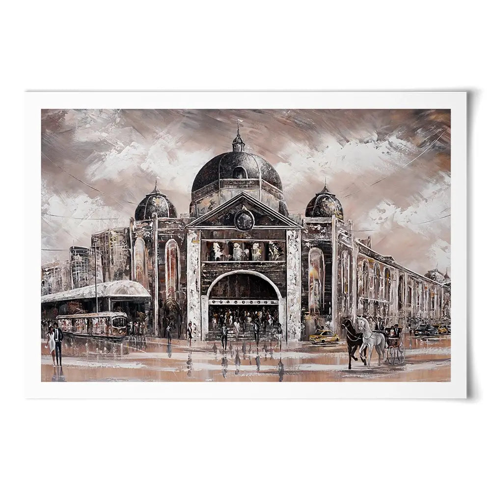 Melbourne Vibes Flinders Station Art Print Melbourne Vibes Flinders Station Art Print wall art product Isabella Karolewicz