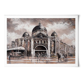 Melbourne Vibes Flinders Station Art Print Melbourne Vibes Flinders Station Art Print wall art product Isabella Karolewicz