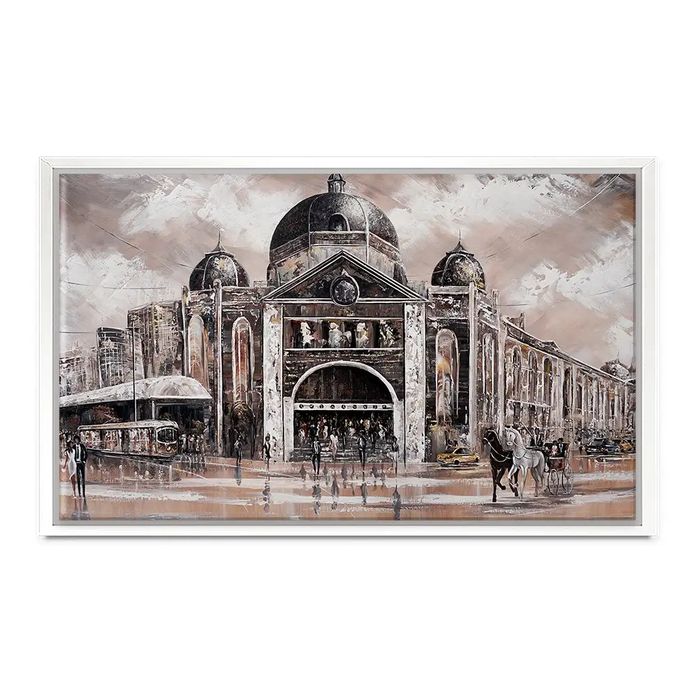 Melbourne Vibes Flinders Station Canvas Print Melbourne Vibes Flinders Station Canvas Print wall art product Isabella Karolewicz