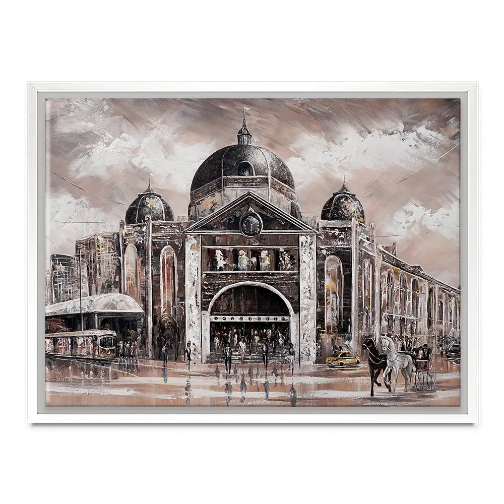 Melbourne Vibes Flinders Station Canvas Print Melbourne Vibes Flinders Station Canvas Print wall art product Isabella Karolewicz