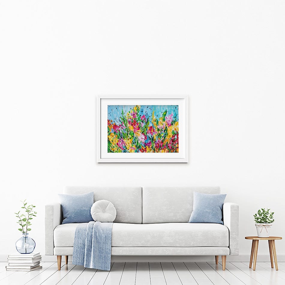 Messy Floral Framed Art Print wall art product Olga Tkachyk