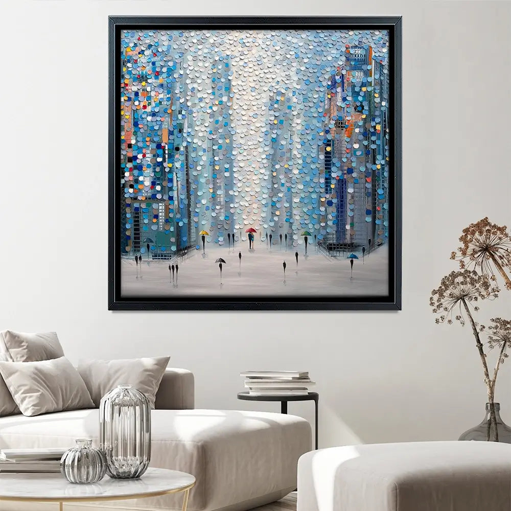 Metropolitan Dreams Square Canvas Print Metropolitan Dreams Square Canvas Print wall art product Ekaterina Ermilkina