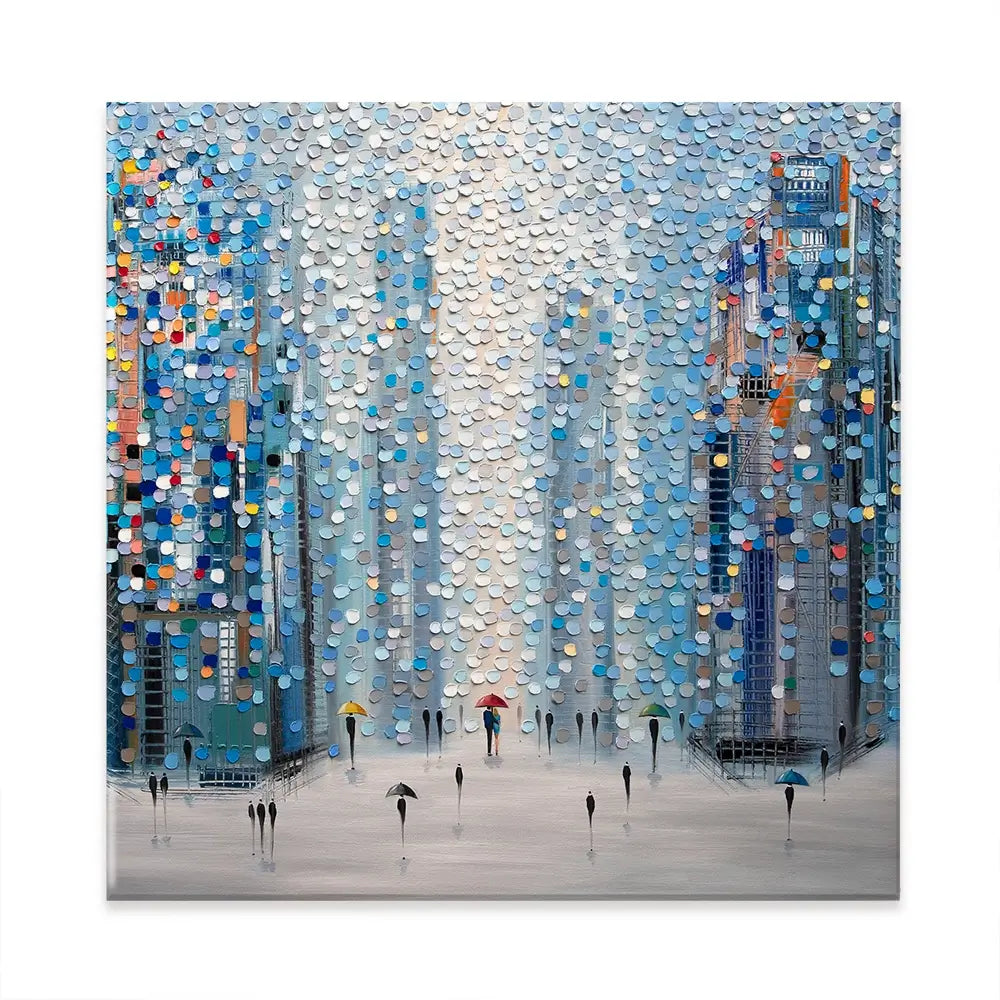 Metropolitan Dreams Square Canvas Print Metropolitan Dreams Square Canvas Print wall art product Ekaterina Ermilkina