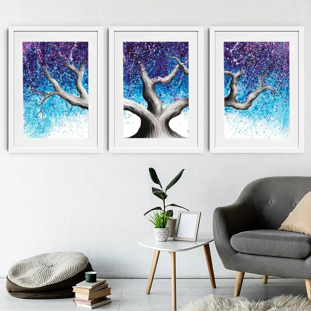 Midnight Dream Tree Framed Art Print Trio Midnight Dream Tree Framed Art Print Trio wall art product Ashvin Harrison