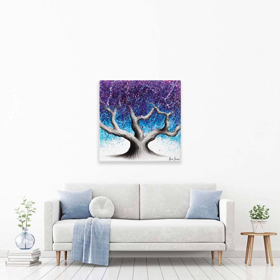 Midnight Dream Tree Square Canvas Print wall art product Ashvin Harrison