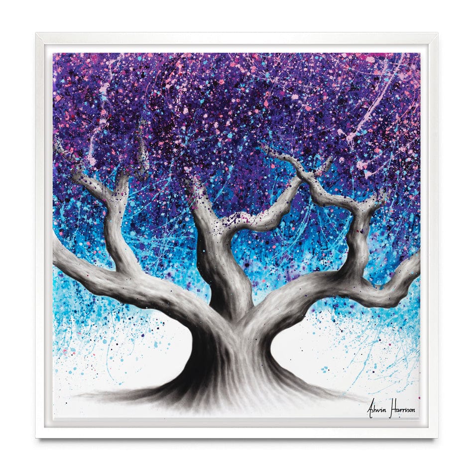 Midnight Dream Tree Square Canvas Print wall art product Ashvin Harrison