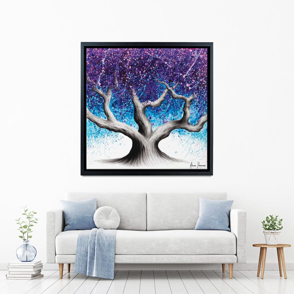 Midnight Dream Tree Square Canvas Print wall art product Ashvin Harrison