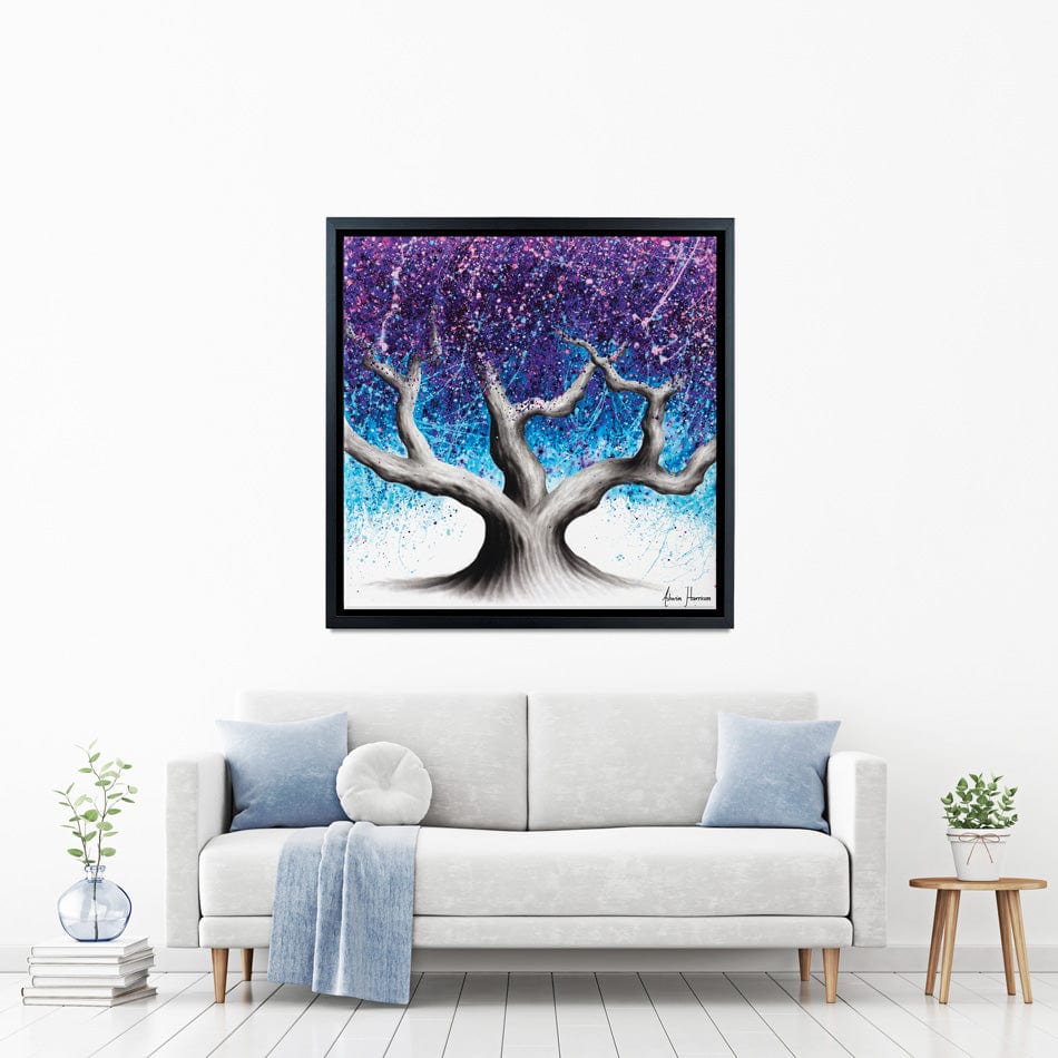 Midnight Dream Tree Square Canvas Print wall art product Ashvin Harrison