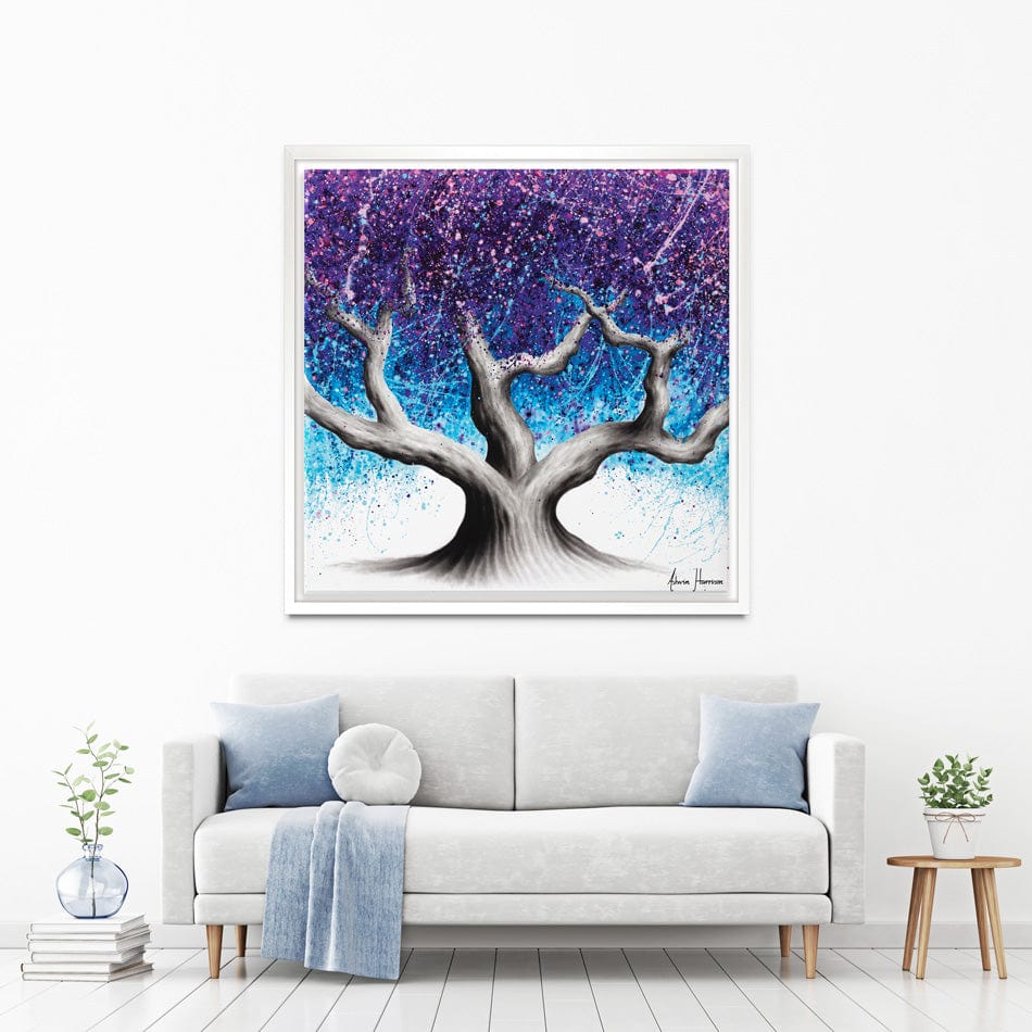 Midnight Dream Tree Square Canvas Print wall art product Ashvin Harrison