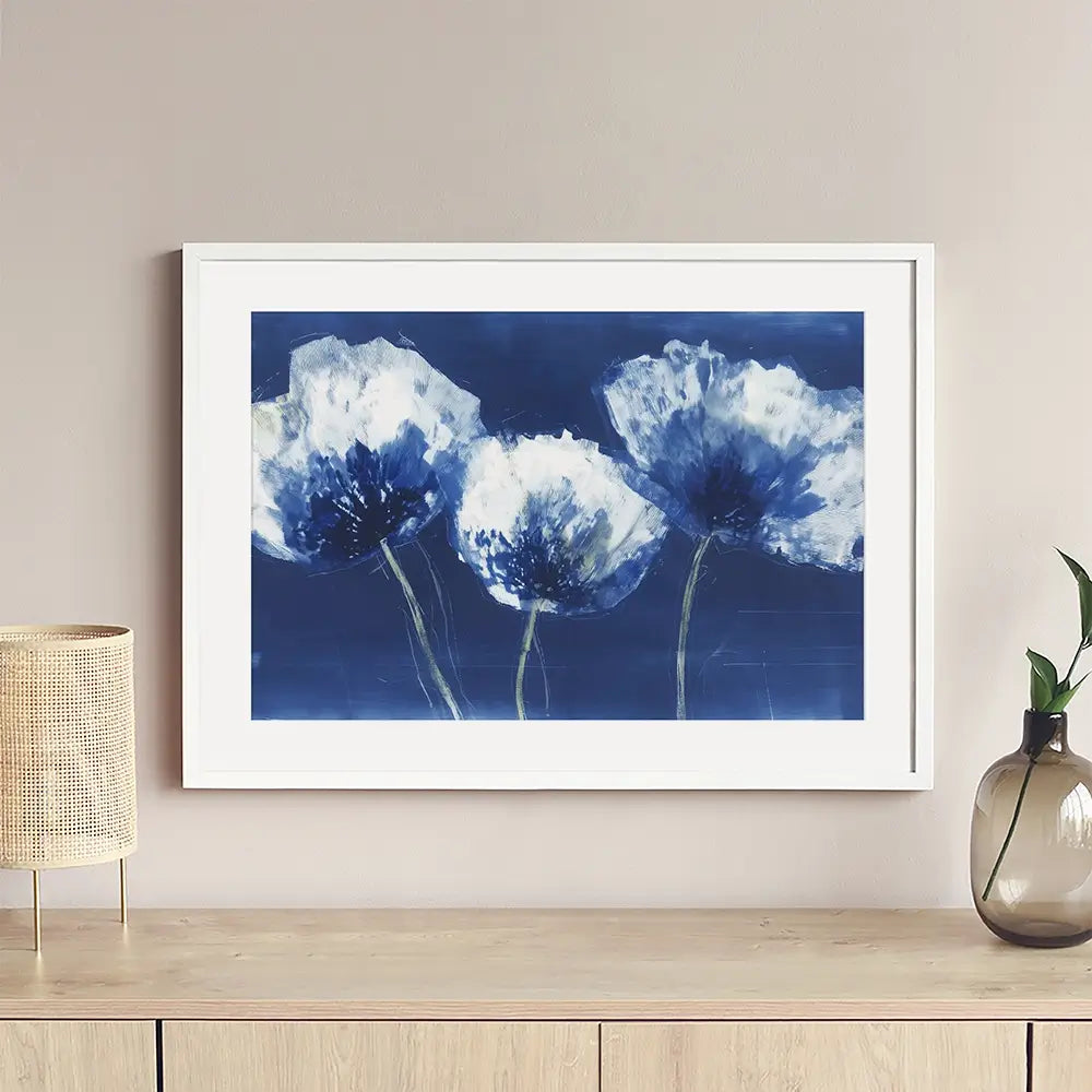 Midnight Poppies Framed Art Print Midnight Poppies Framed Art Print wall art product Chromatic Storm Studio