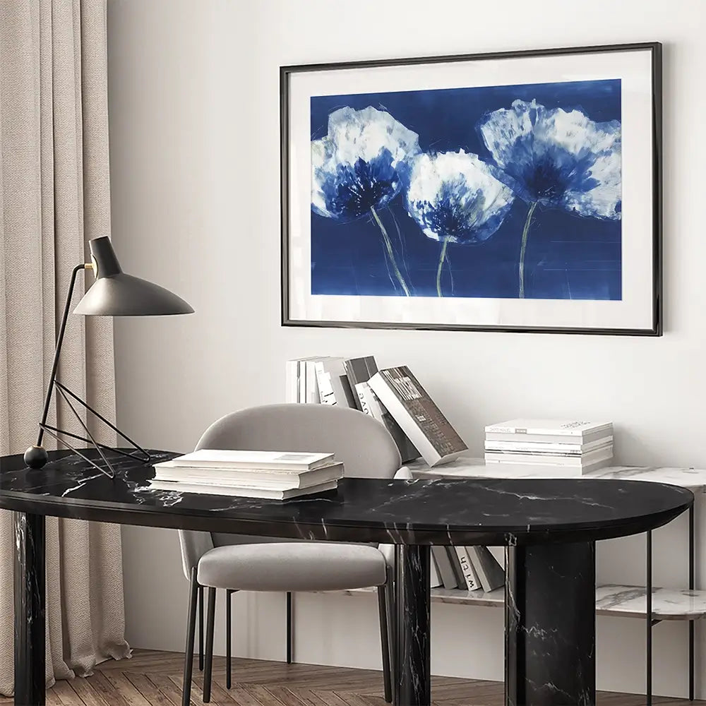 Midnight Poppies Framed Art Print Midnight Poppies Framed Art Print wall art product Chromatic Storm Studio