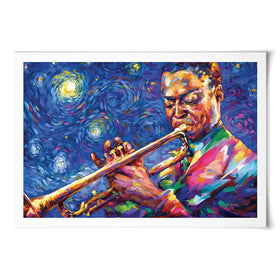 Miles Davis Starry Night Art Print Miles Davis Starry Night Art Print wall art product Leon Devenice