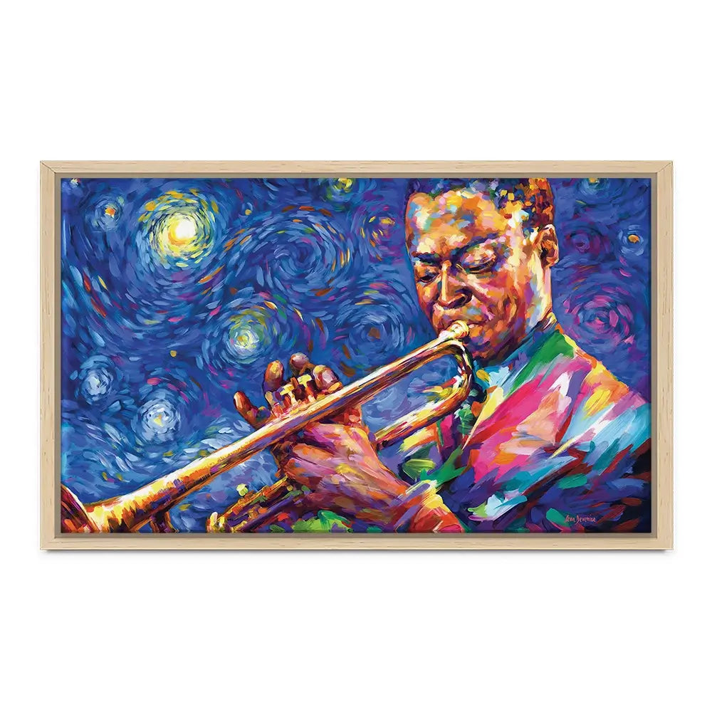 Miles Davis Starry Night Canvas Print Miles Davis Starry Night Canvas Print wall art product Leon Devenice