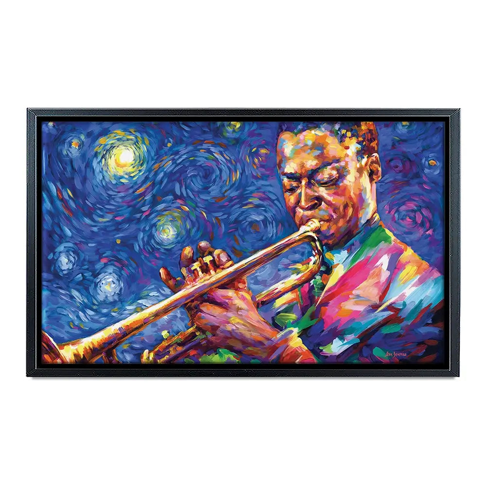 Miles Davis Starry Night Canvas Print Miles Davis Starry Night Canvas Print wall art product Leon Devenice