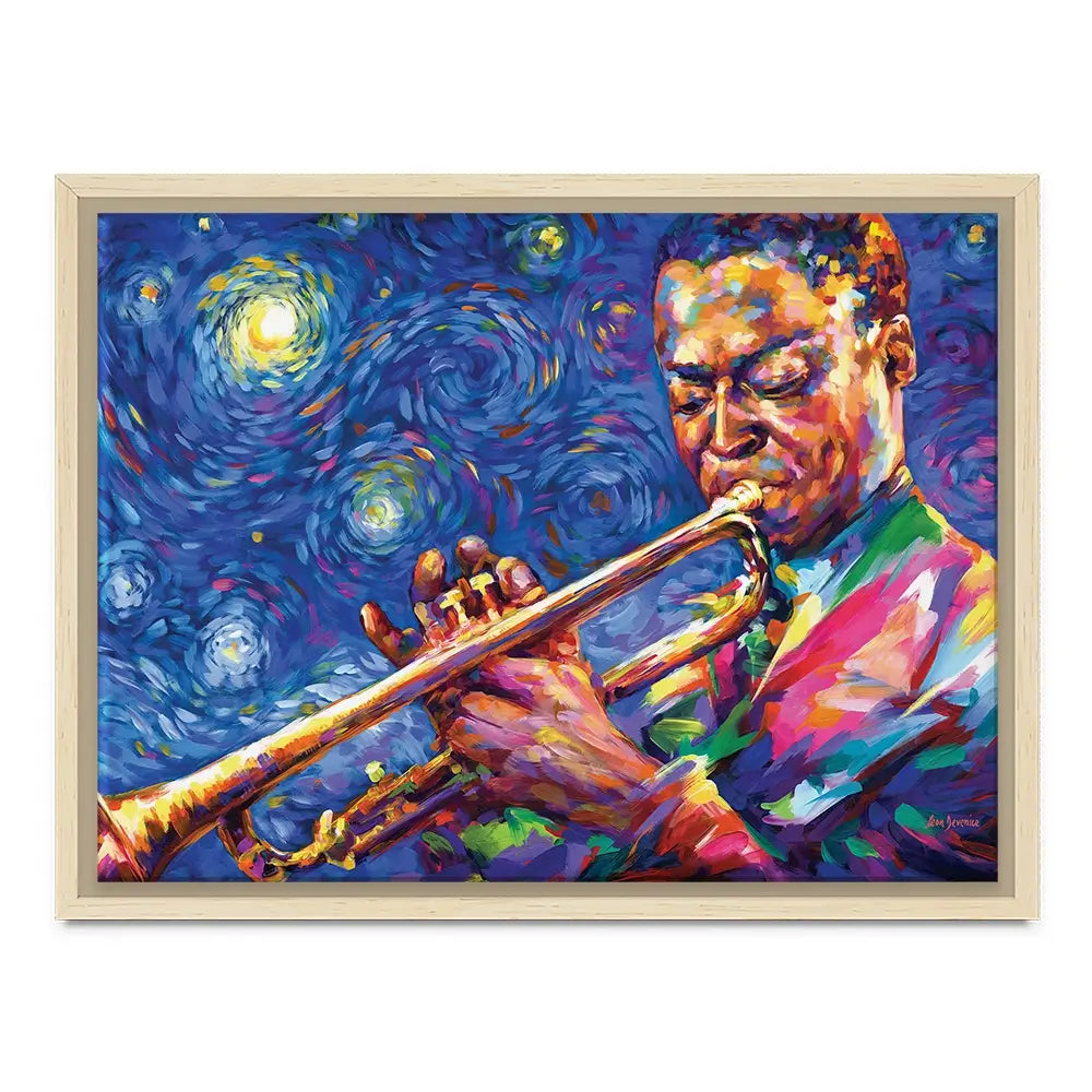 Miles Davis Starry Night Canvas Print Miles Davis Starry Night Canvas Print wall art product Leon Devenice