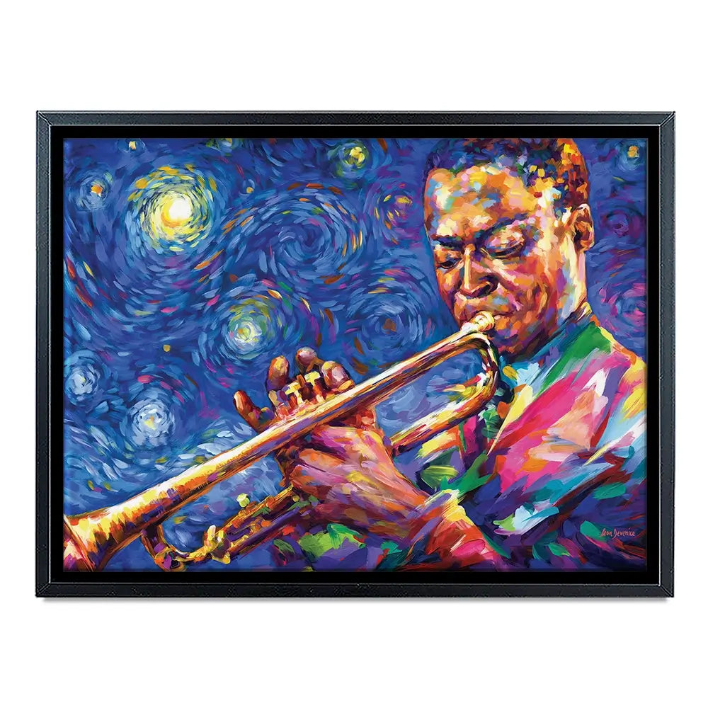 Miles Davis Starry Night Canvas Print Miles Davis Starry Night Canvas Print wall art product Leon Devenice