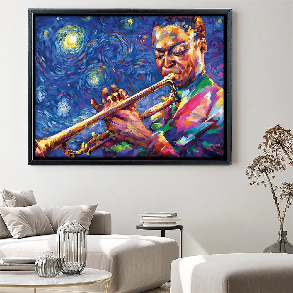 Miles Davis Starry Night Canvas Print Miles Davis Starry Night Canvas Print wall art product Leon Devenice