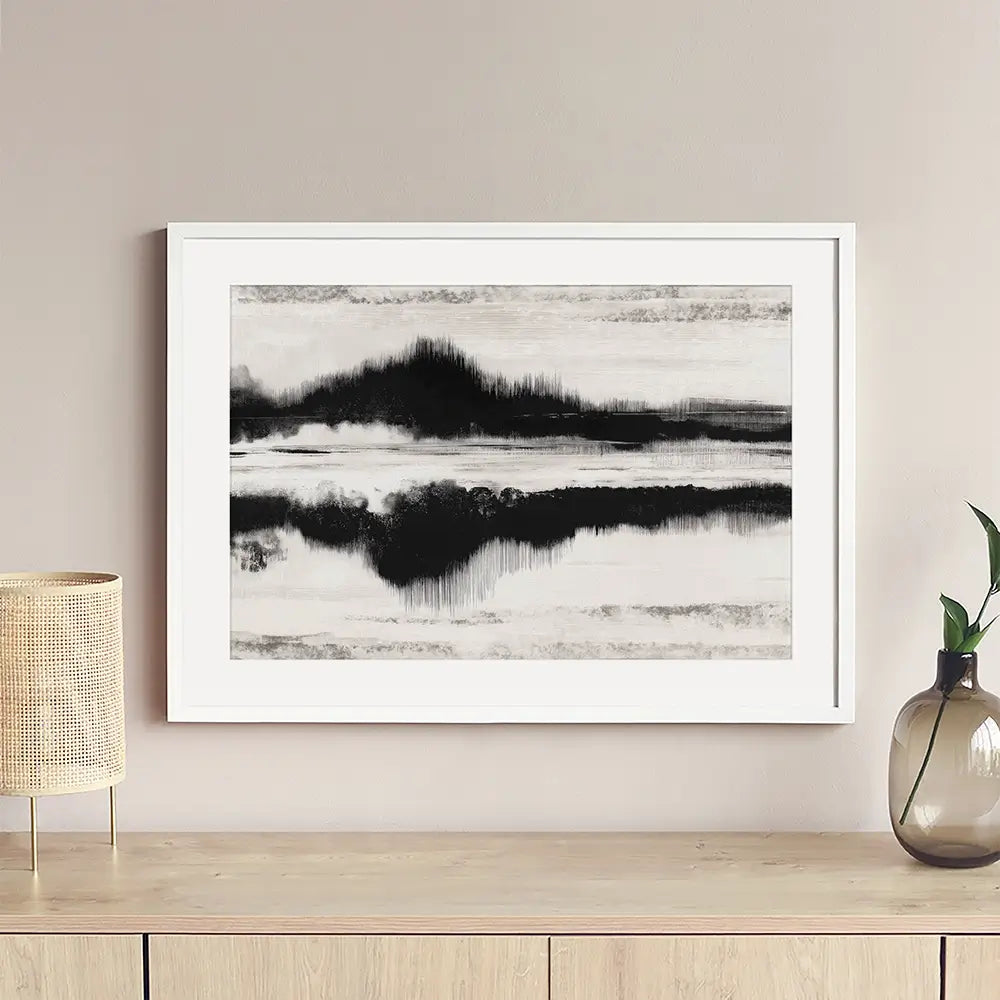 Minimal Landscape Study Framed Art Print Minimal Landscape Study Framed Art Print wall art product Chromatic Storm Studio