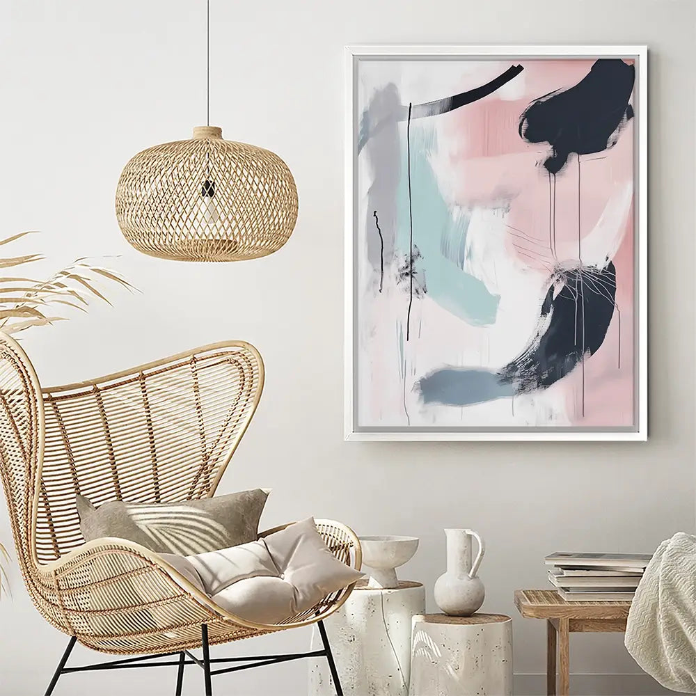 Minimalist Blush Pink Canvas Print Minimalist Blush Pink Canvas Print wall art product Tanya Ocean