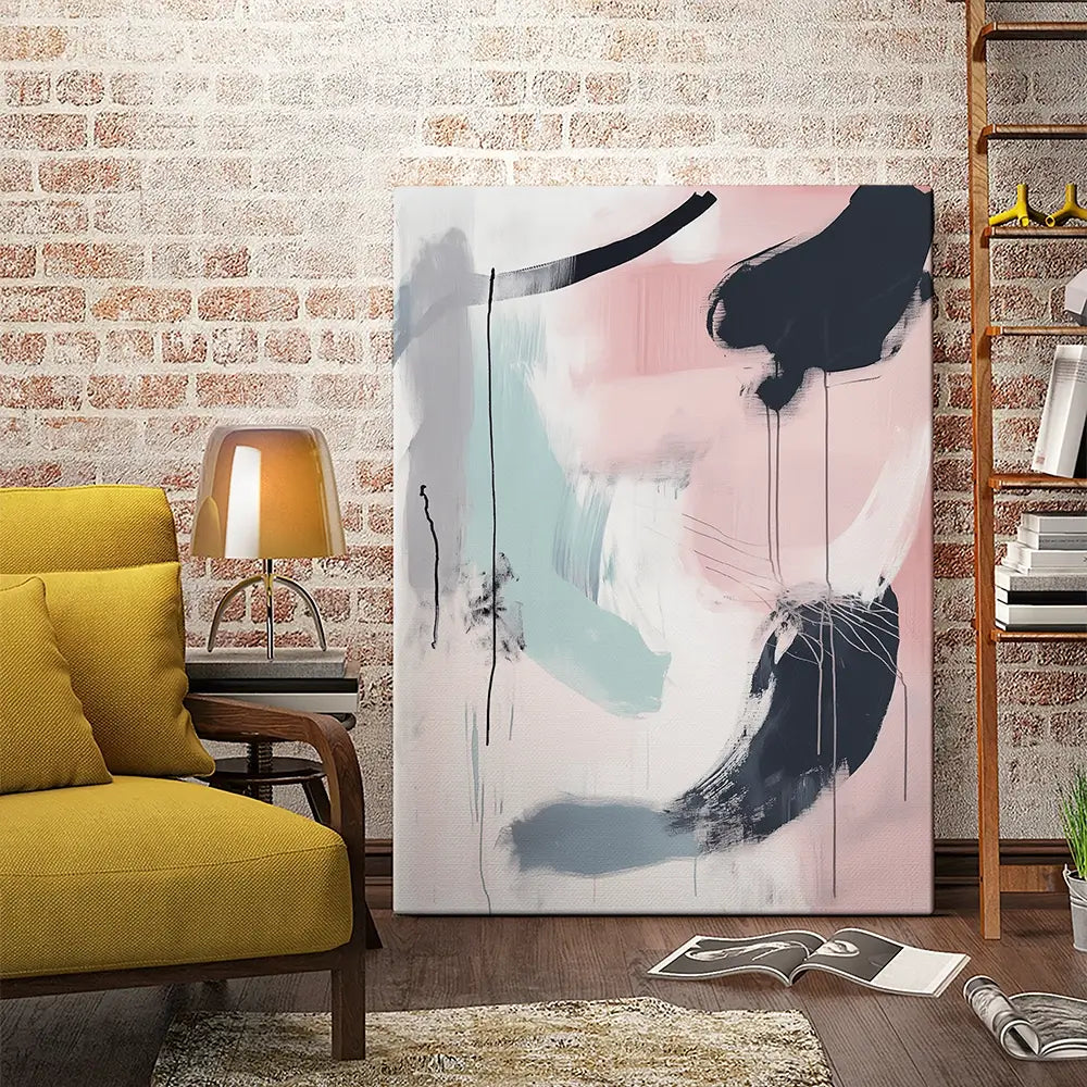 Minimalist Blush Pink Canvas Print Minimalist Blush Pink Canvas Print wall art product Tanya Ocean