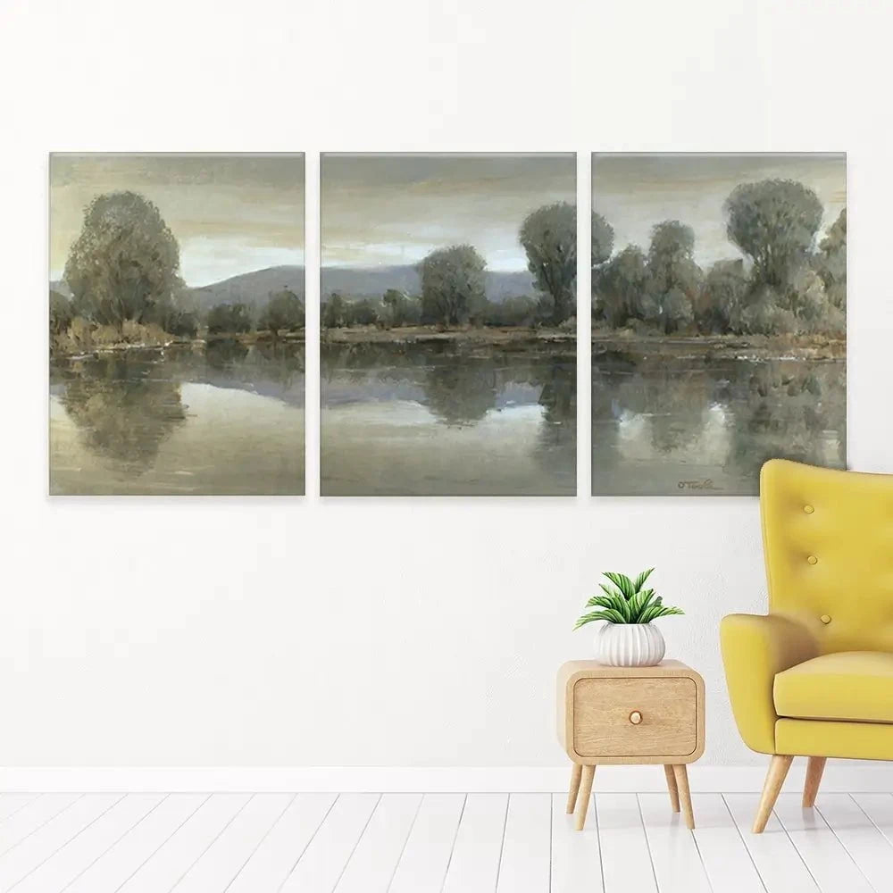 Mirror Lake 1 Trio Canvas Print Mirror Lake 1 Trio Canvas Print wall art product Tim O'Toole