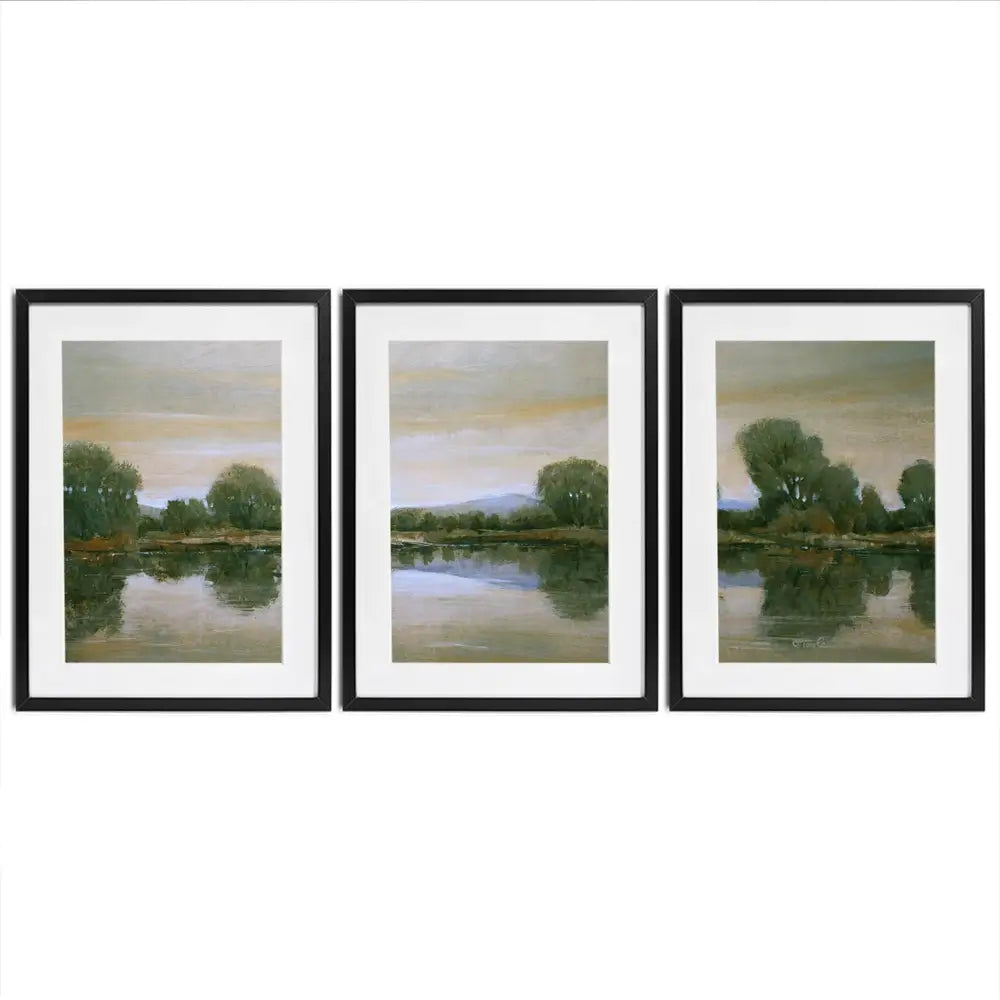 Mirror Lake 2 Framed Art Print Trio Mirror Lake 2 Framed Art Print Trio wall art product Tim O'Toole