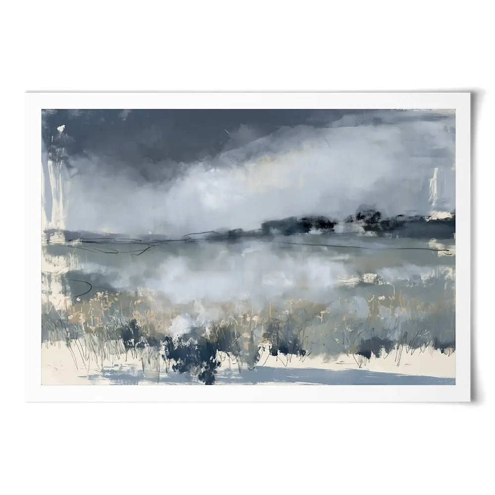Misted Field At Dusk Art Print Misted Field At Dusk Art Print wall art product Chromatic Storm Studio