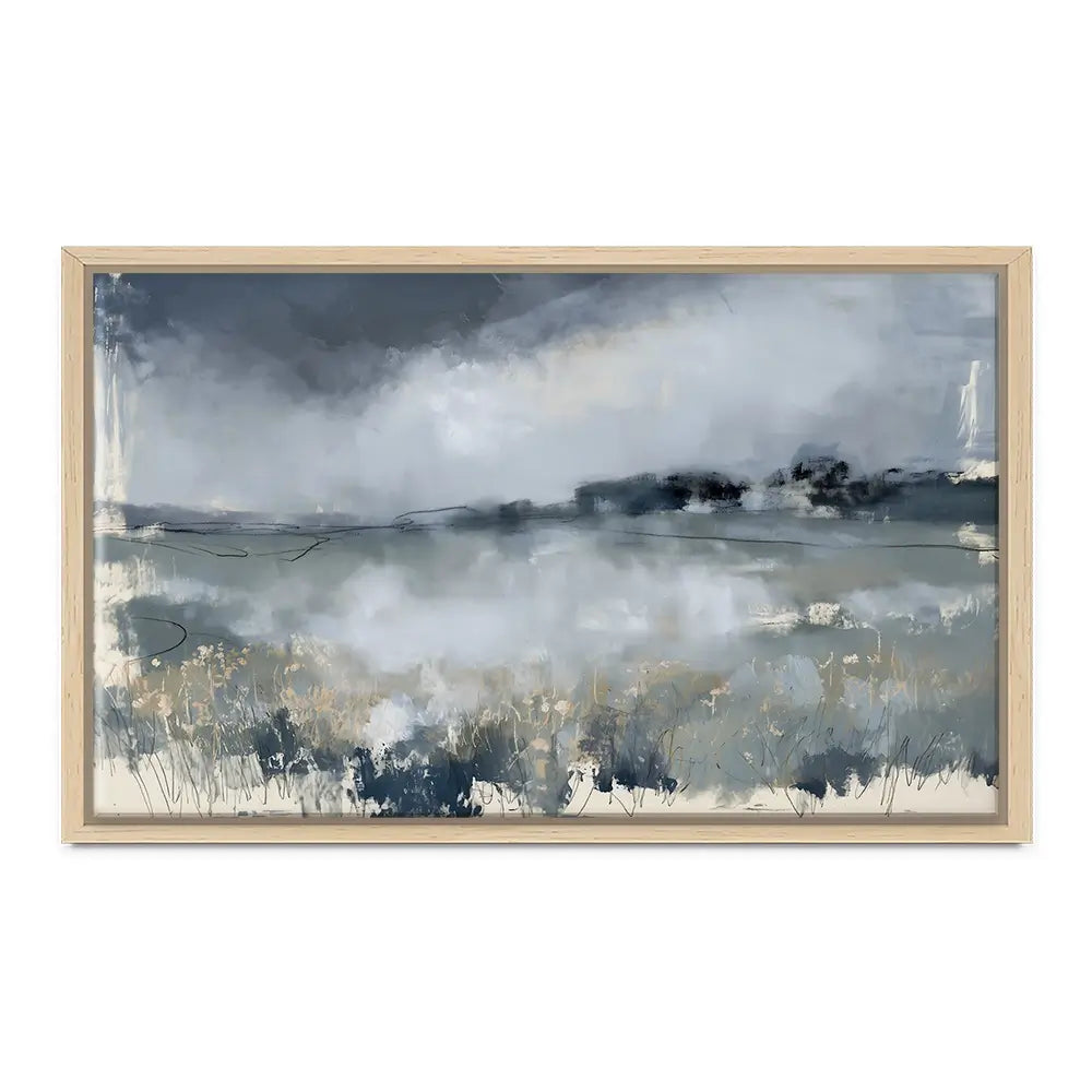 Misted Field At Dusk Canvas Print Misted Field At Dusk Canvas Print wall art product Chromatic Storm Studio
