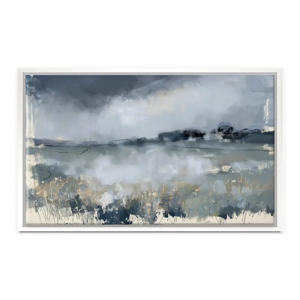 Misted Field At Dusk Canvas Print Misted Field At Dusk Canvas Print wall art product Chromatic Storm Studio