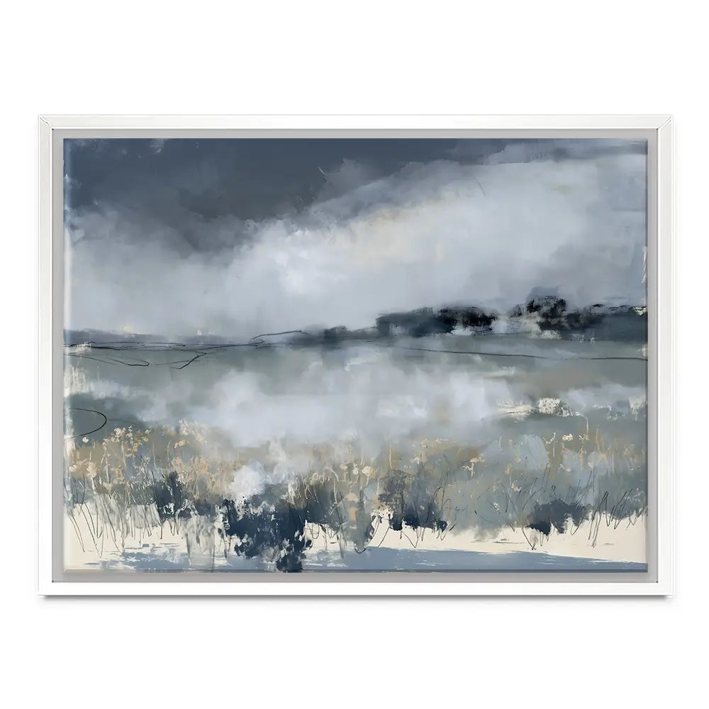Misted Field At Dusk Canvas Print Misted Field At Dusk Canvas Print wall art product Chromatic Storm Studio