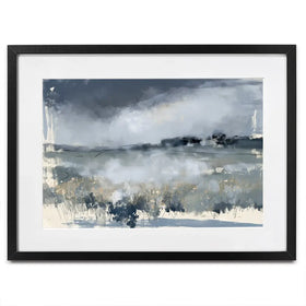 Misted Field At Dusk Framed Art Print Misted Field At Dusk Framed Art Print wall art product Chromatic Storm Studio