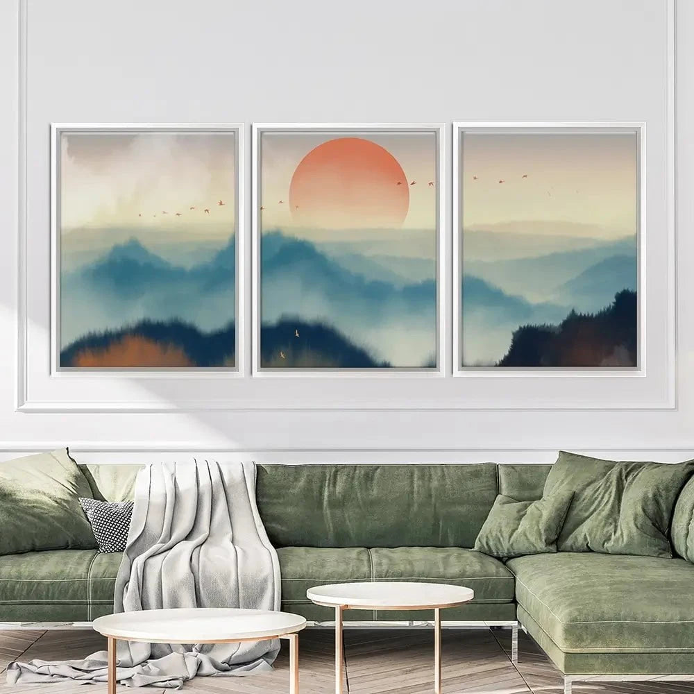 Misty Birds Trio Canvas Print Misty Birds Trio Canvas Print wall art product Greatart / Shutterstock