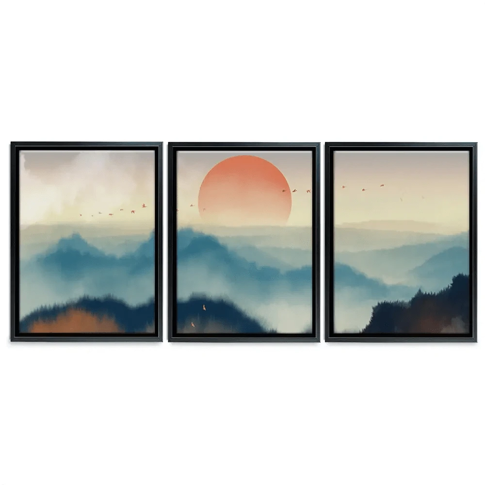 Misty Birds Trio Canvas Print Misty Birds Trio Canvas Print wall art product Greatart / Shutterstock