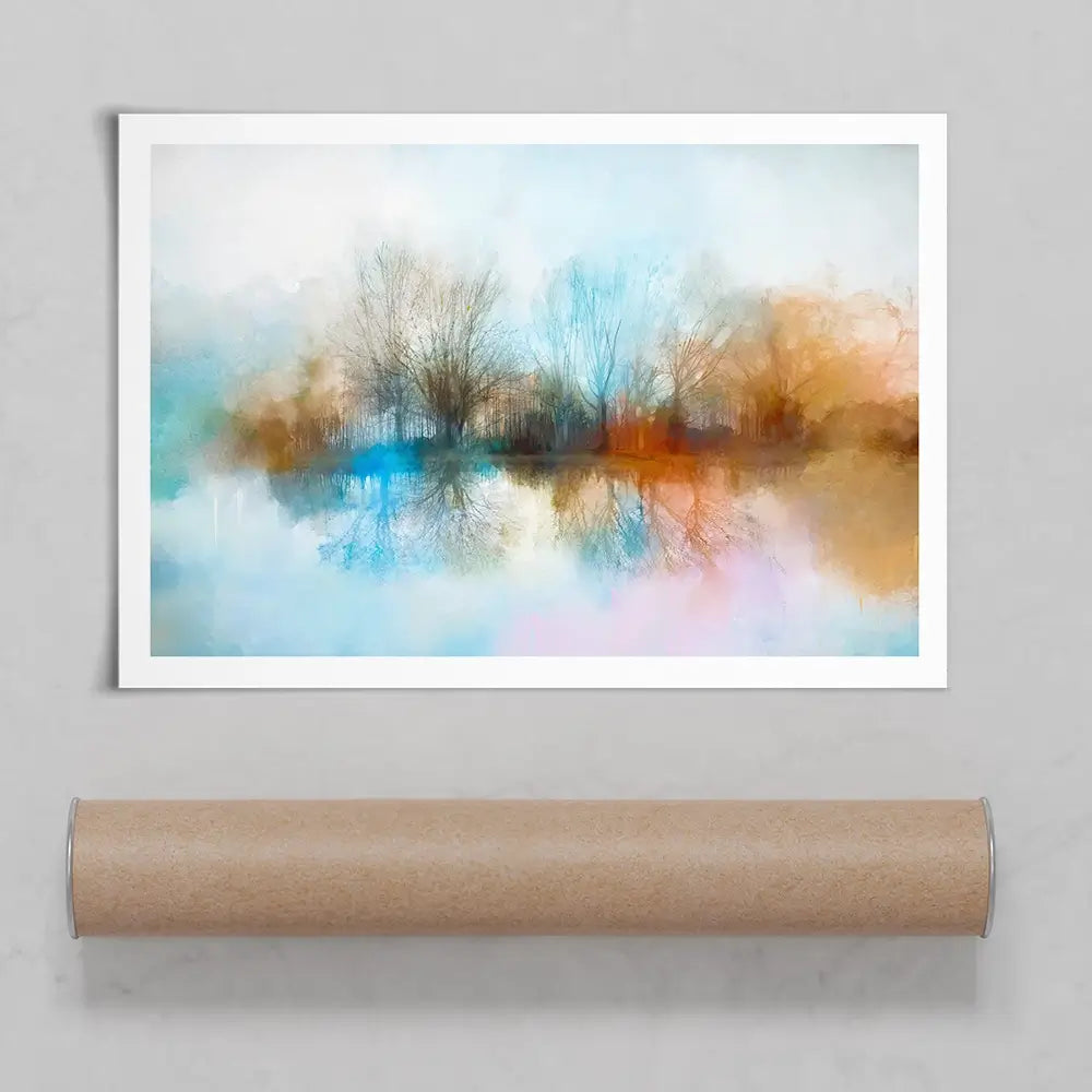 Misty Forest View Art Print Misty Forest View Art Print wall art product Art Print Shop