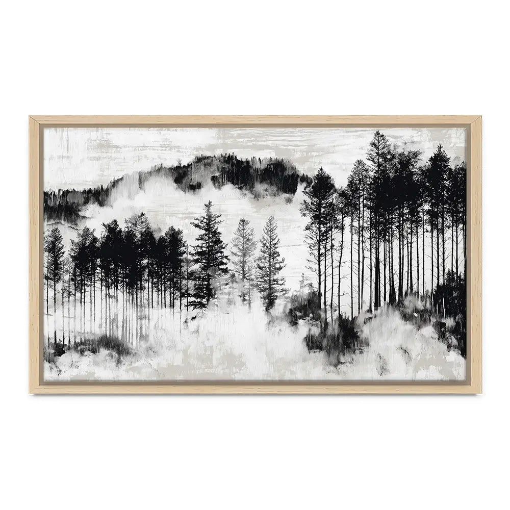 Misty Pine Ridge Canvas Print Misty Pine Ridge Canvas Print wall art product Chromatic Storm Studio