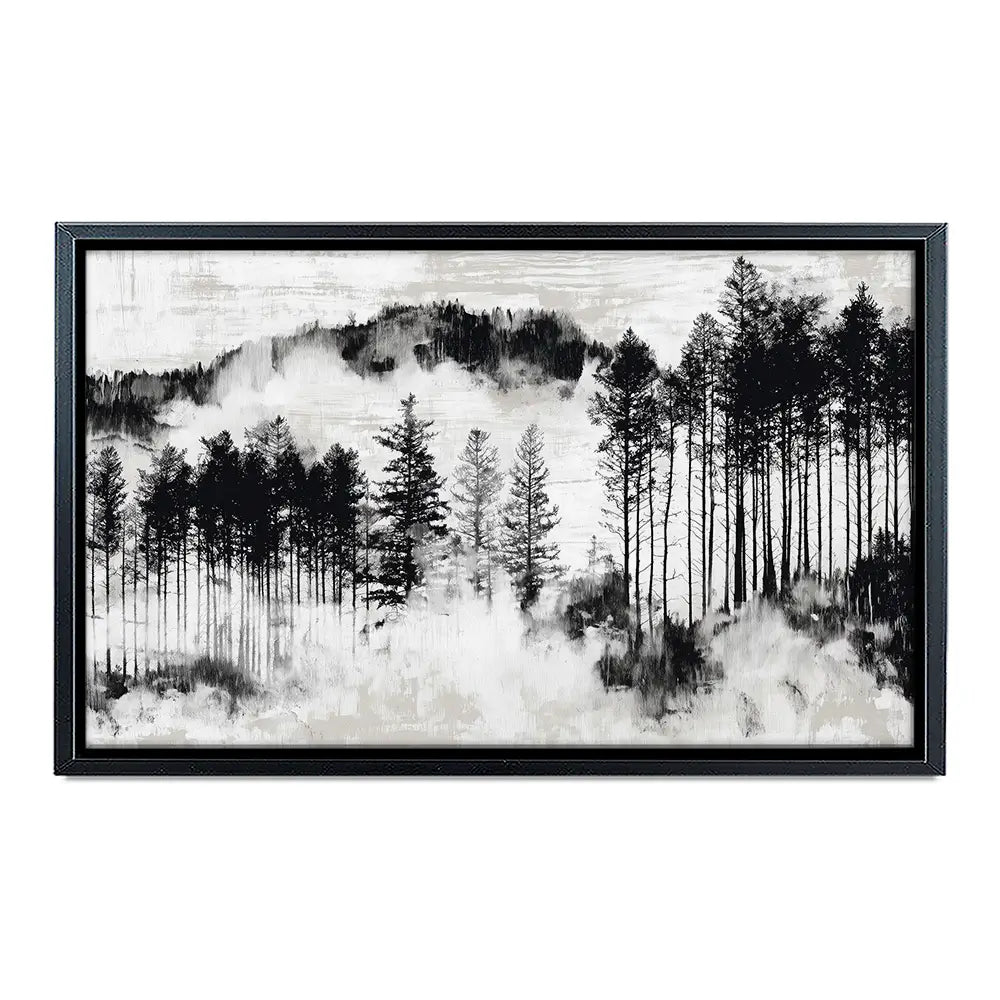 Misty Pine Ridge Canvas Print Misty Pine Ridge Canvas Print wall art product Chromatic Storm Studio