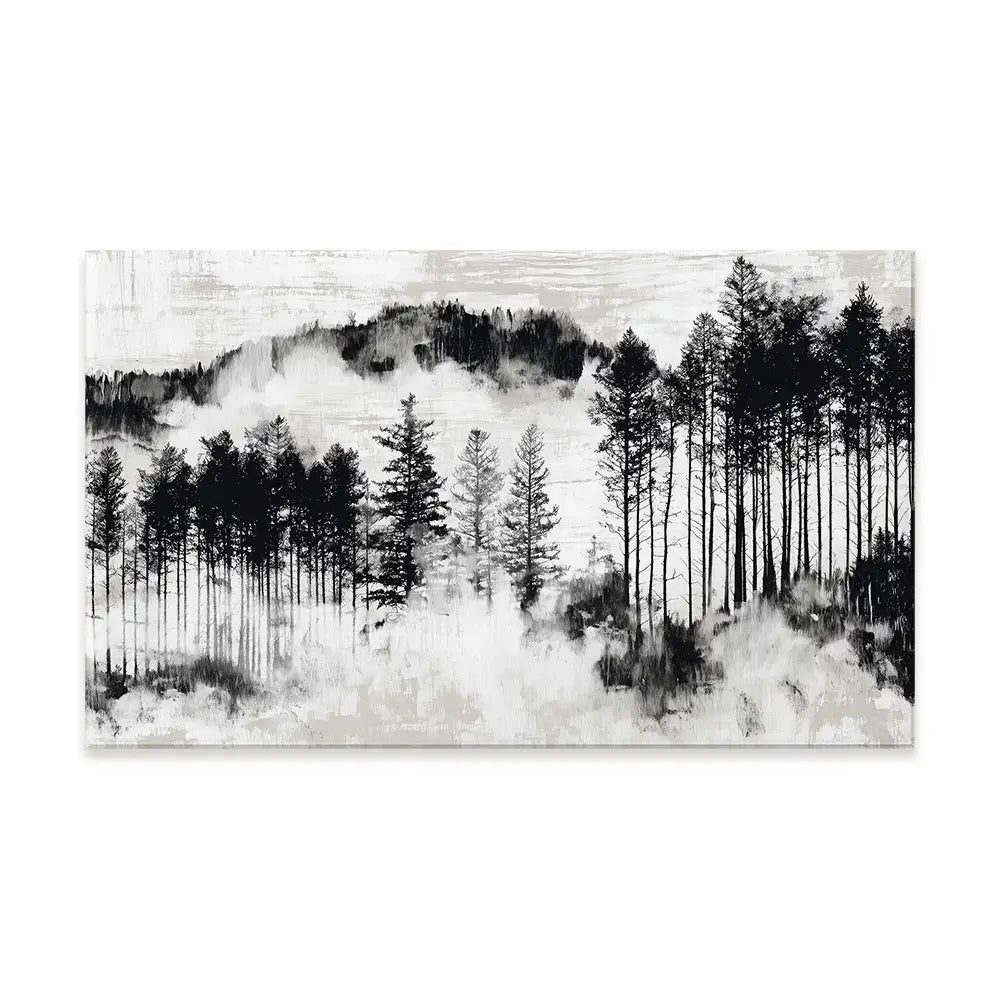 Misty Pine Ridge Canvas Print Misty Pine Ridge Canvas Print wall art product Chromatic Storm Studio