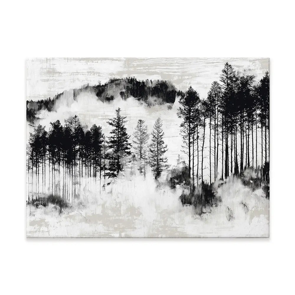 Misty Pine Ridge Canvas Print Misty Pine Ridge Canvas Print wall art product Chromatic Storm Studio