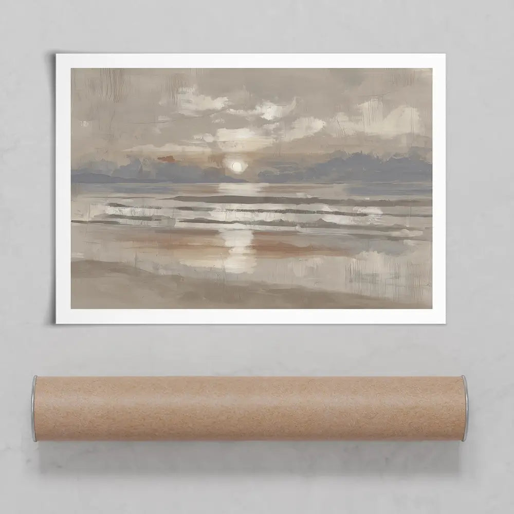 Misty Sunrise Drift Art Print Misty Sunrise Drift Art Print wall art product Chromatic Storm Studio