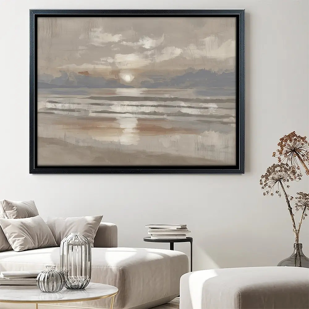 Misty Sunrise Drift Canvas Print Misty Sunrise Drift Canvas Print wall art product Chromatic Storm Studio