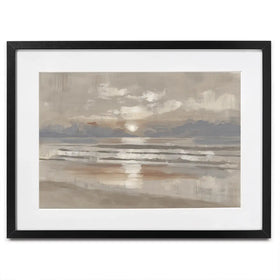 Misty Sunrise Drift Framed Art Print Misty Sunrise Drift Framed Art Print wall art product Chromatic Storm Studio